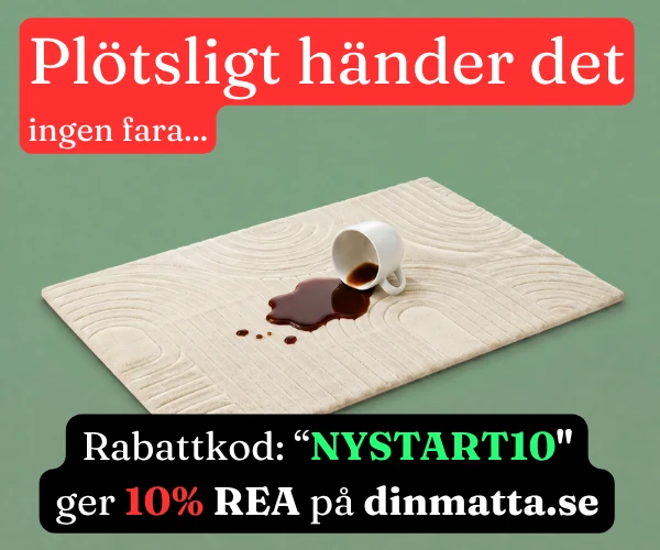 Dinmatta – 10% rea på mattor med rabattkoden NYSTART10