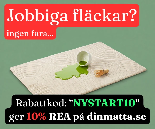 Dinmatta – 10% rea på mattor med rabattkoden NYSTART10