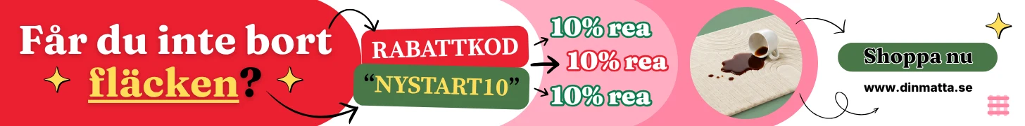Dinmatta – 10% rea på mattor med rabattkoden NYSTART10